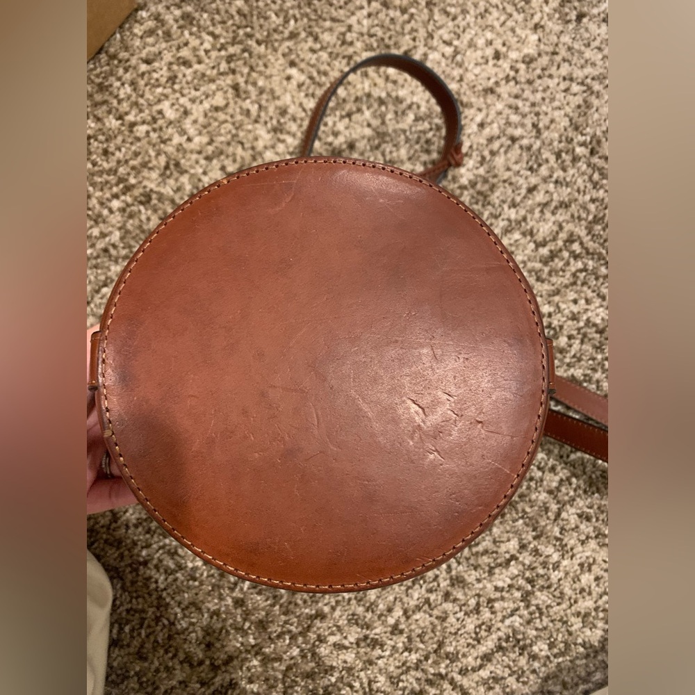 Sezane Farrow Mini Bag woven chocolate heritage leather - sold out rare - Picture 10 of 10